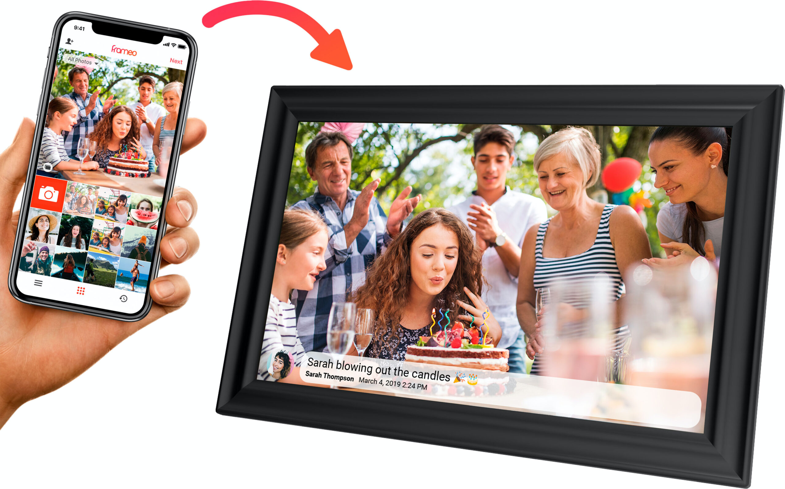 OmeOn Digital Photo Frame - BK - Image 3